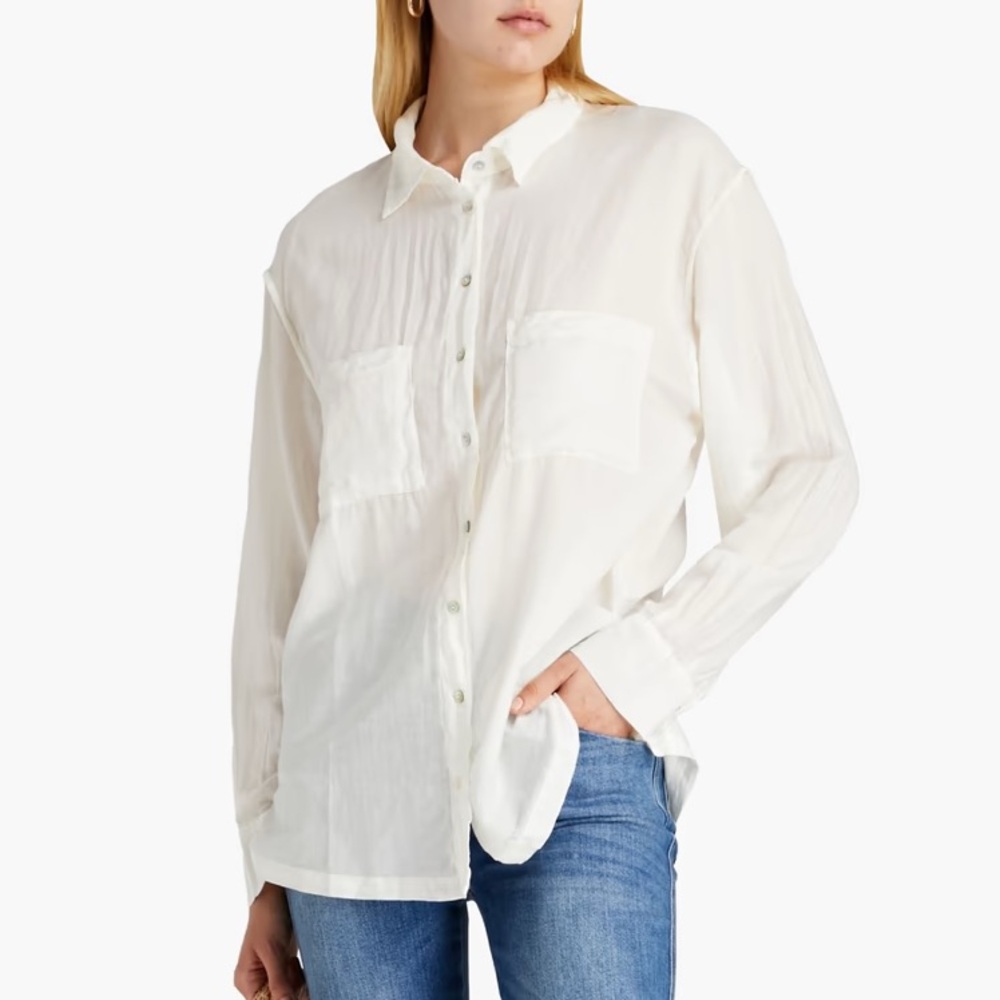 NWT BA&SH Lady Shirt in Ecru